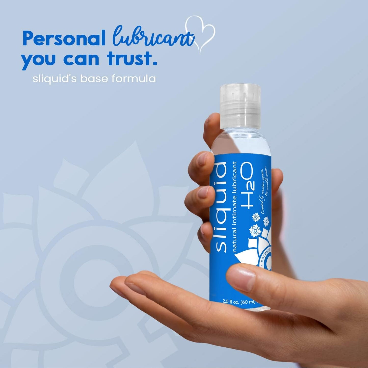 Sliquid H2O Water-Based Lubricant - Natural, Glycerin-Free Personal Lube (2 Oz) | Clear & Unscented