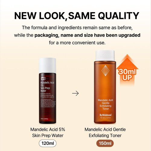 By Wishtrend Mandelic Acid Exfoliating Toner - Gentle Formula for Radiant Skin | 5.07 Fl Oz