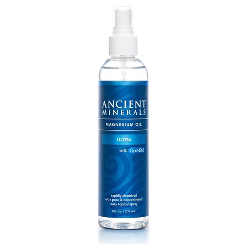 Ancient Minerals Magnesium Oil Spray - Pure Zechstein Chloride for Topical Skin Relief | 8oz