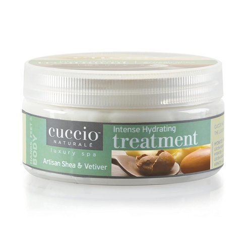 Cuccio Intense Hydrating Treatment - 8 oz Shea & Vetiver Moisturizing Cream for Deep Nourishment