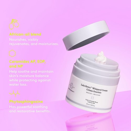 Drunk Elephant Lala Retro Whipped Cream - Hydrating Ceramide Moisturizer - 1.69 oz | Clean & Cruelty-Free