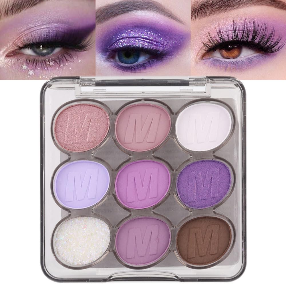 All-in-one Disk Conceal Contour Eyeshadow Palette with Mirror-10 Colors Highly Pigmented Matte Shimmer Primer Powder Makeup-Warm Nude Bronze Neutral Shadows 04#