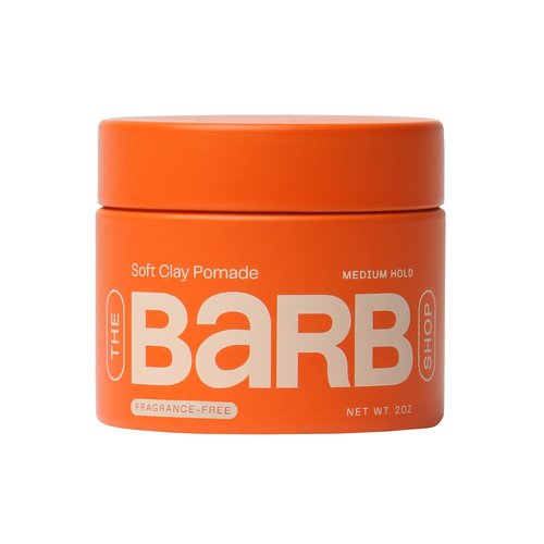 Barb Soft Clay Pomade - Medium Hold Styling Clay for All Hair Types - Non-Sticky & Water-Based - 2 oz