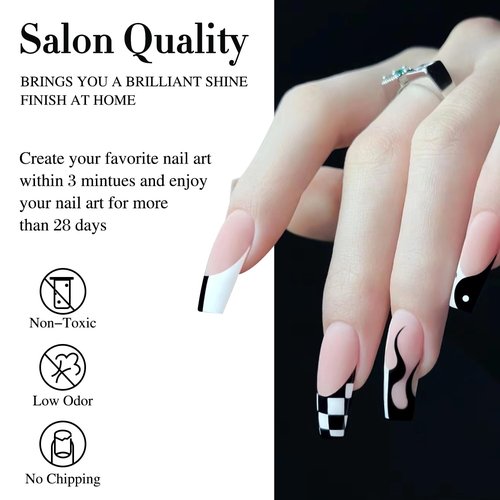 Double Rhythm 2 Pcs 15ml UV Gel Polish Set Pure White And Black Color Gel Nail Polish Kit Nail Art Salon DIY (2-A1015+A1093)