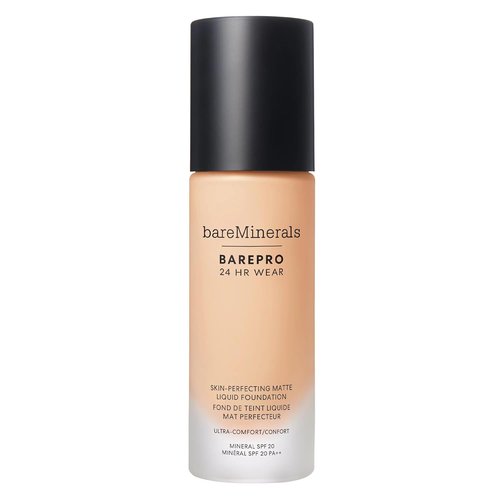 bareMinerals Barepro Liquid Foundation - SPF 20, Full Coverage, Breathable Makeup, Natural Matte Finish
