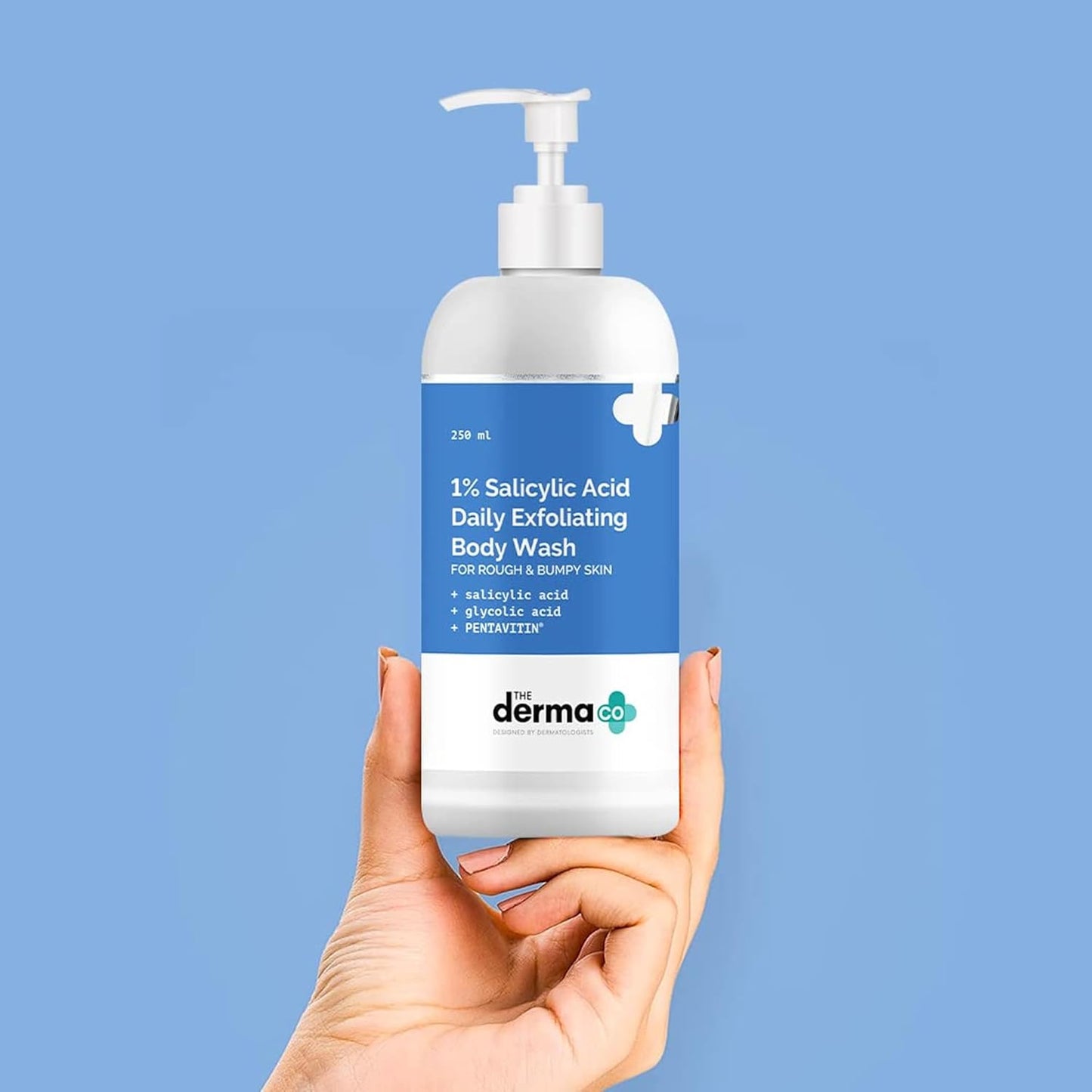 The Derma Co 1% Salicylic Acid Body Wash - Gently Exfoliates & Hydrates | 8.45 Fl Oz/250ml