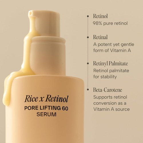 Rice x Retinol Pore Lifting Serum - 60% Rice Water & 98% Pure Retinol for Pore Tightening | 40ml