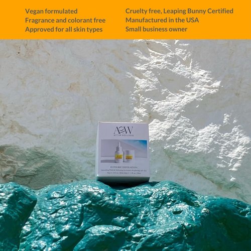 Euphoric Exfoliation Facial Peel - Weekly Treatment for Soft, Smooth Skin | Vegan Lactic & Glycolic Acid (2oz & 1oz)
