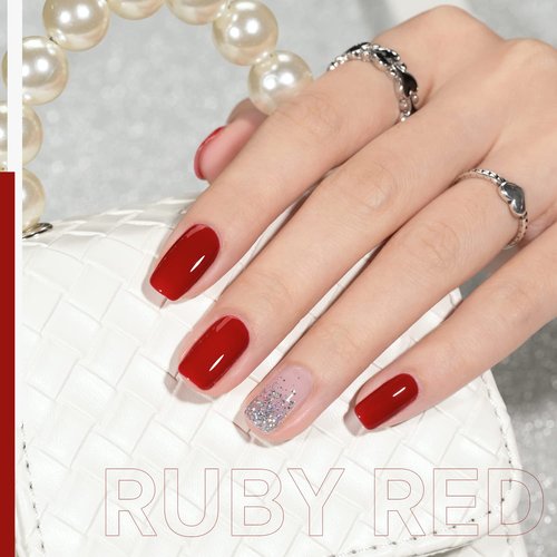 GAOY Ruby Red Gel Nail Polish, 16ml Soak Off UV Light Cure Gel Polish for Nail Art DIY Manicure at Home, Color 1154
