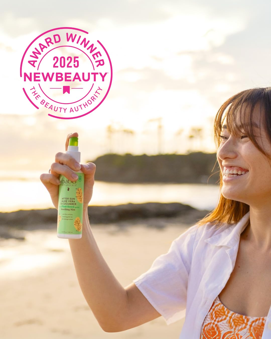 Babo Botanicals After Sun Soothing Mist - Aloe Vera & Cucumber for Sensitive Skin - EWG Verified, Alcohol-Free