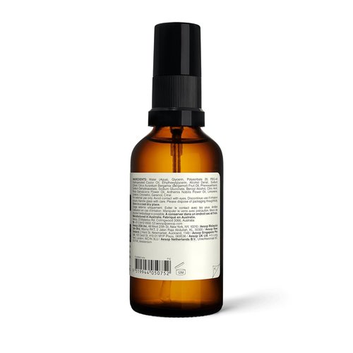 Aesop Immediate Moisture Facial Hydrosol - Hydrating Face Mist with Rose Petal & Bergamot | 50 mL/1.7 oz