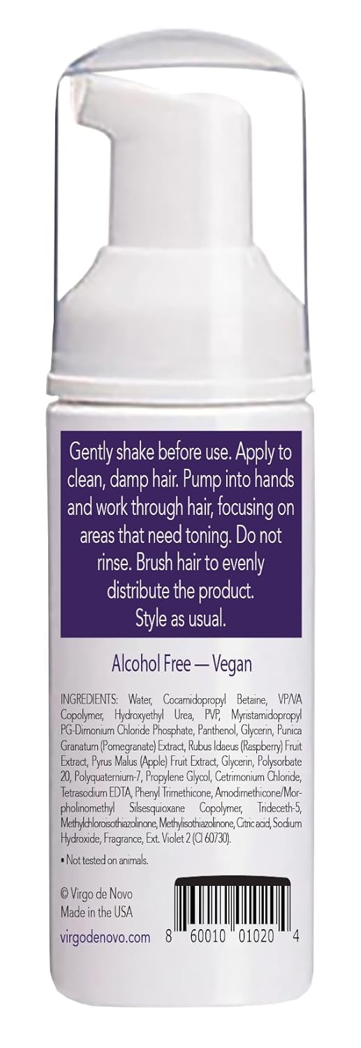 True Tone Dark Purple Toning Foam - Brightens Blonde Hair & Eliminates Brassy Tones - 1.7 oz