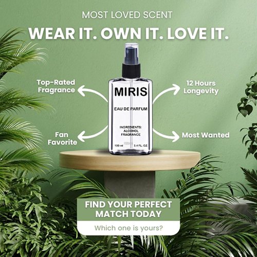 MIRIS Eau de Parfum No. 16220 | Long-Lasting Fragrance Inspired by Jeanne | 3.4 Fl Oz / 100 ml