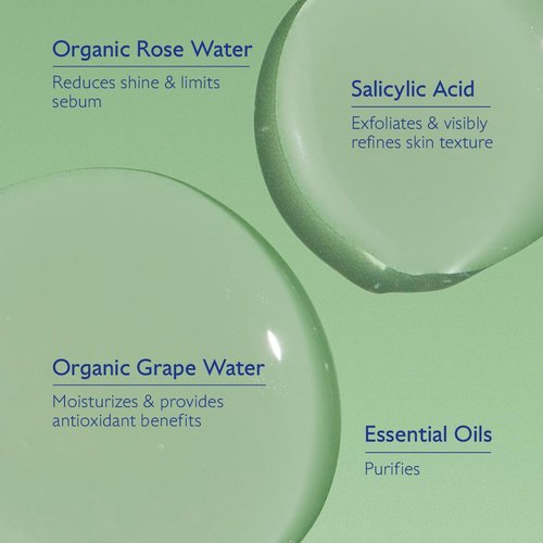 Caudalie Vinopure Salicylic Acid Pore Minimizing and Exfoliating Toner with Organic Rose Water