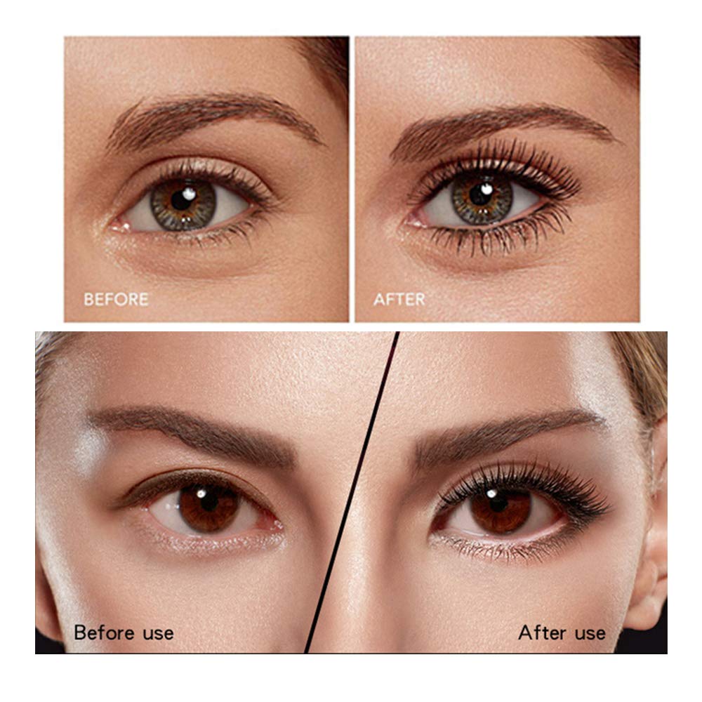 Skiennix 4D Silk Fiber Lash Mascara - Waterproof, Volume & Length, Smudge-Proof, 2 Pack