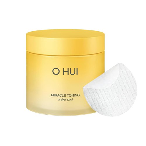 OHUI Miracle Toning Dual Sided Toner Pads - Exfoliating & Soothing | Glowing Skin with Hyaluronic Acid & Vitamin C