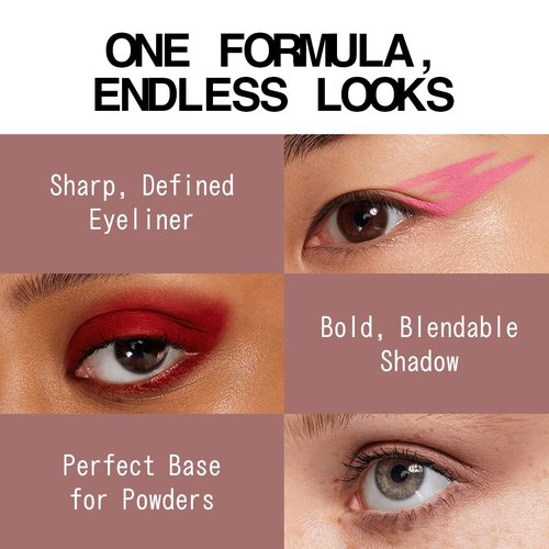 About-Face Matte Fluid Eye Paint - High-Pigment Liquid Eyeshadow, Long-Lasting Soft Brown, Vegan & Cruelty-Free