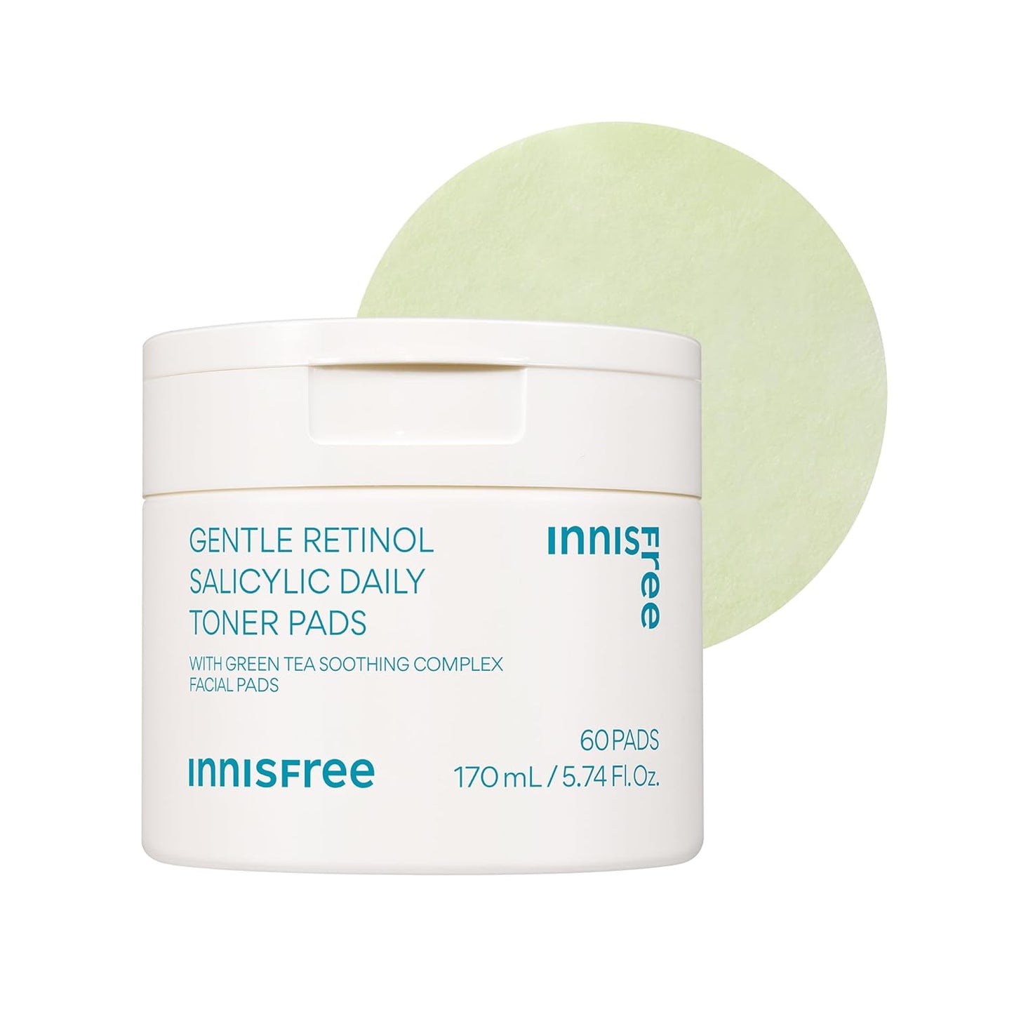 Innisfree Daily Gentle Retinol Toner Pads - Acne-Prone Skin Care | Korean Sheet Mask Pads