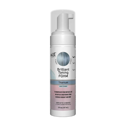 Splat Brilliant Toning Foam - Titanium Hair Toner | Lasts Up to 10 Washes, Vegan & Cruelty-Free, 5 oz.