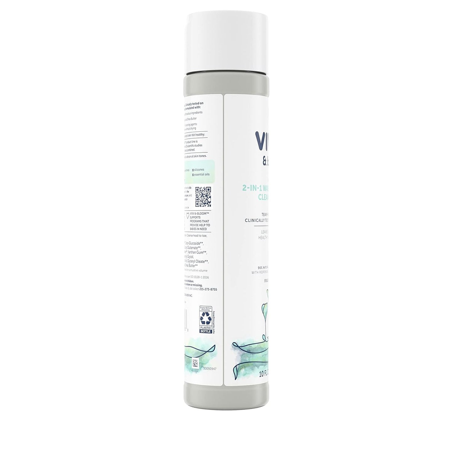 Vivvi & Bloom 2-in-1 Baby Wash & Shampoo - Gentle Cleansing Gel for Sensitive Skin, 10 fl. oz.
