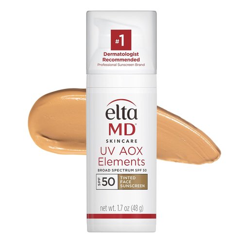EltaMD Tinted Face Sunscreen SPF 50 - 100% Mineral Formula for Sensitive & Dry Skin | 1.7 oz Pump