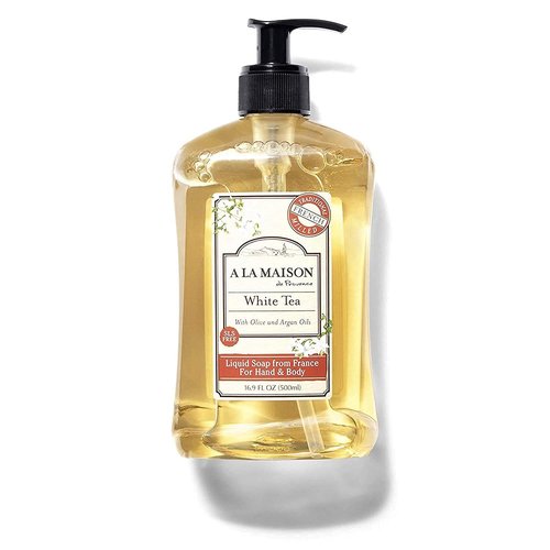 A LA MAISON French Liquid Hand Soap, White Tea - Natural Hand Wash Made with Essential Oils - Biodegradable, Plant-Based, Vegan, Cruelty-Free, Alcohol & Paraben Free (16.9 oz, 2 Pack)