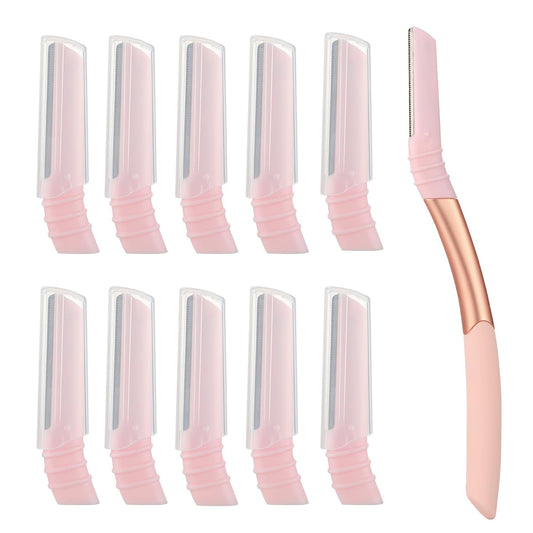 Skiennix Dermaplane Razor - Professional Exfoliation Tool for Women | Reusable Handle & 10 Blades