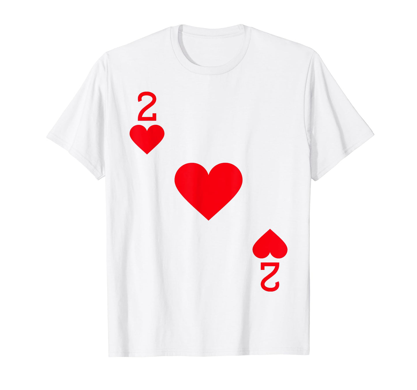 Two of Hearts Costume T-Shirt Halloween Deck of Cards