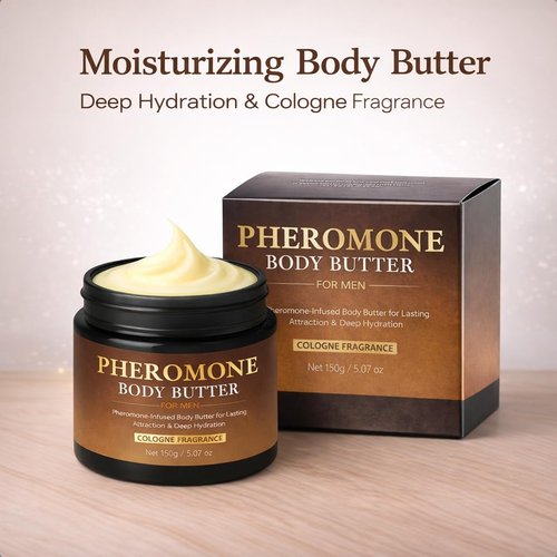 **Skiennix Pheromone Body Butter for Men - Non-Greasy, Long-Lasting Scent | 5 oz Vegan Cream with Shea & Cocoa Butter**