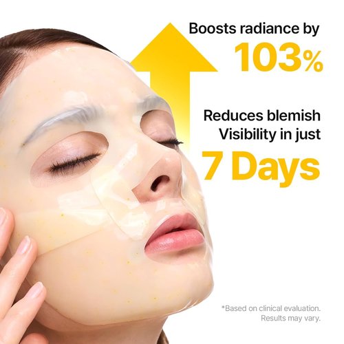 Goodal Green Tangerine Vita C Gel Mask - Deep Moisturizing Hydrogel Essence for Radiant Skin | 5 Pack