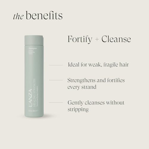 L'ANZA Healing Strength Shampoo - Strengthens & Repairs Dry, Damaged Hair | Moisturizing & Color Safe