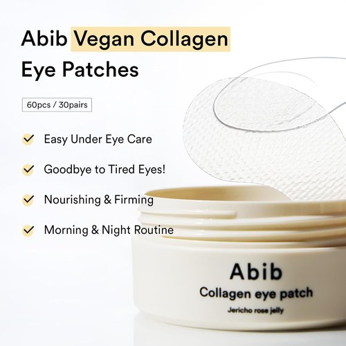 Abib PDRN & Collagen Eye Patch - Anti-Aging Eye Patches with Jericho Rose Jelly | 60 Count