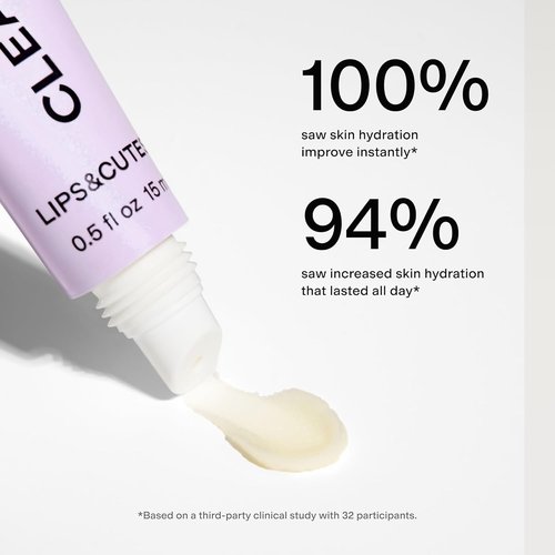 CLEARSTEM LIPS&CUTES Lip Balm & Cuticle Care - Hydrating Multi-Tasking Balm with Peptides & Vitamin E for Daily Nourishment