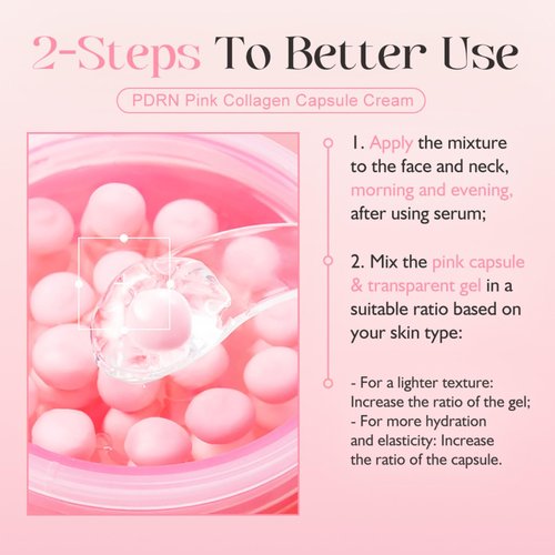 Reepic Cosmer PDRN Collagen Renewal Anti-Aging Face Moisturizer Cream with Capsule Gel, Korean Skincare for Deep Hydration and Skin Repair, 50g, 1.7 fl oz