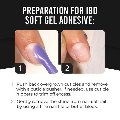 IBD Soft Gel Nail Adhesive - Clear Gel Nail Glue for Fake Nails, Tips, & Acrylic Extensions, Durable, Easy Soak-Off Bond, 0.5 fl oz