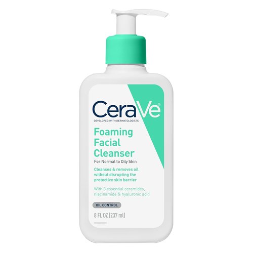 CeraVe Foaming Facial Cleanser - Daily Oil Control Face Wash with Hyaluronic Acid & Niacinamide | 8 Fl Oz