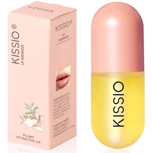 KISSIO Lip Plumper - Natural Hydrating Gloss for Fuller Lips | Moisturizing 5.5ml Formula