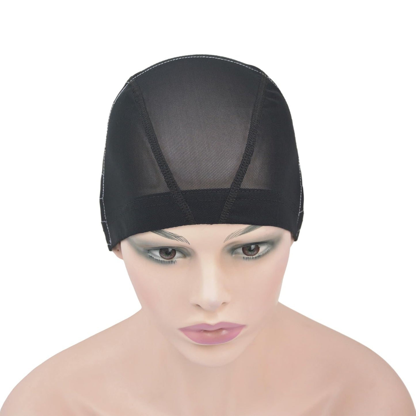 Mesh Dome Caps Wig Cap with Guideline Map for Wig Making Stretchable Wig Caps for Beginners Making Wigs (13x4 M)