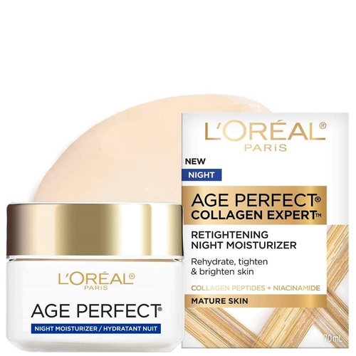 L'Oreal Paris Age Perfect Night Cream - Anti-Aging Face Moisturizer With Soy Seed Proteins | 2.5 Oz