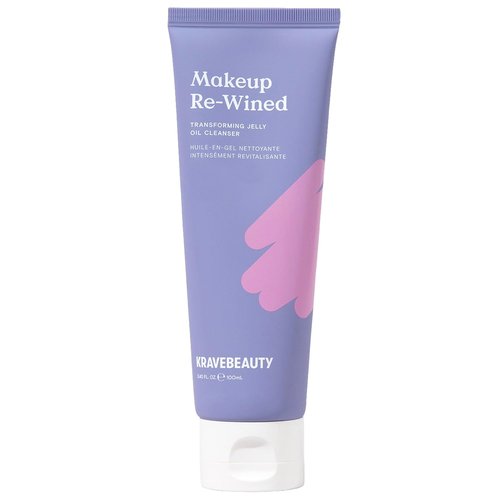 KraveBeauty Cleansing Oil - Transforming Jelly Makeup Remover with Sunflower & Grape Seed Oils | Fragrance-Free, 100 mL