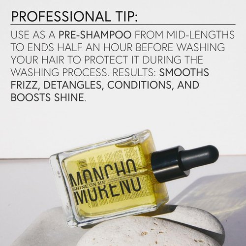 Moncho Moreno Shine On Me - Anti-Frizz Hair Oil with Argan Oil & Vitamin E for Soft, Shiny Hair (1.7 Fl Oz)