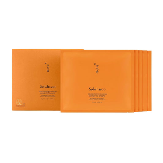 Sulwhasoo Concentrated Ginseng Renewing Sheet Mask - Korean Anti-Aging Treatment for Wrinkles & Firmness | Nourishing Hydration with Ginseng, Peptides & Squalene