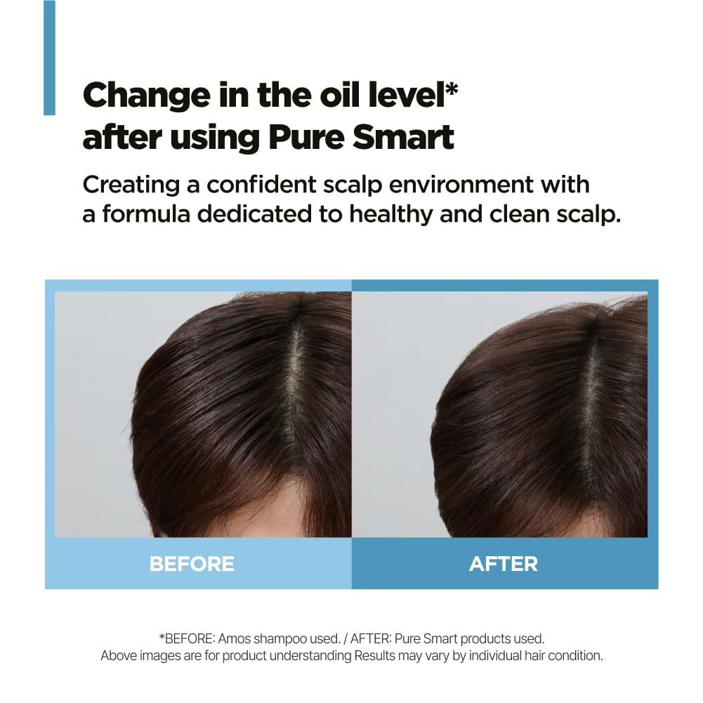 AMOS Professional Pure Smart Shampoo - Deep Action Clarifying Shampoo for Dandruff & Build-Up, 16.9 fl. oz.