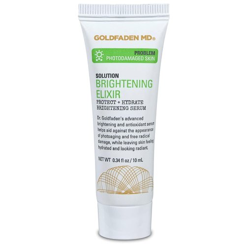 Goldfaden MD Brightening Elixir - Vitamin C Serum with Ferulic Acid & Vitamin E | Hydrates Skin & Reduces Photoaging | Trial Size 0.34 Fl Oz