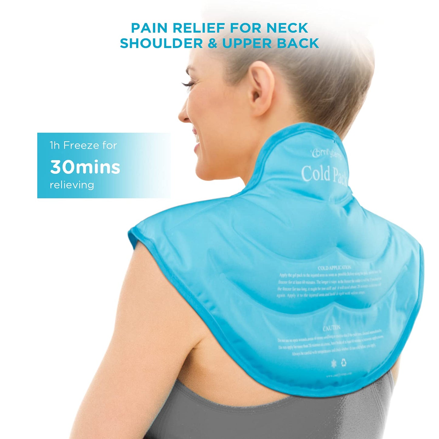 Comfytemp Cold Gel Eye Mask and Neck Shoulder Ice Pack Wrap Bundles