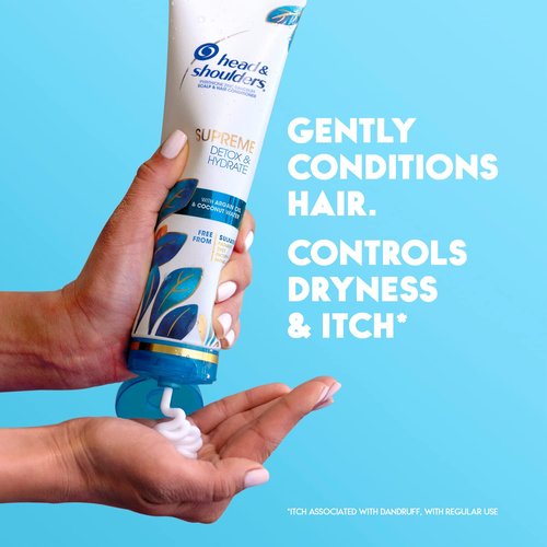 Head & Shoulders Supreme Detox & Hydrate Hair & Scalp Conditioner, Coconut, 9.4 Fl Oz