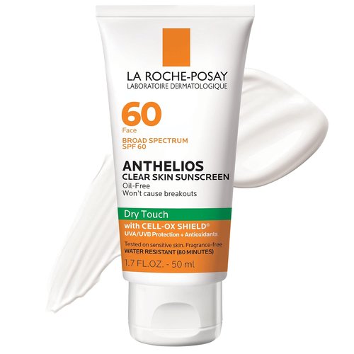 La Roche-Posay Anthelios Clear Skin Sunscreen - SPF 60, Oil-Free, Non-Greasy, Travel Size