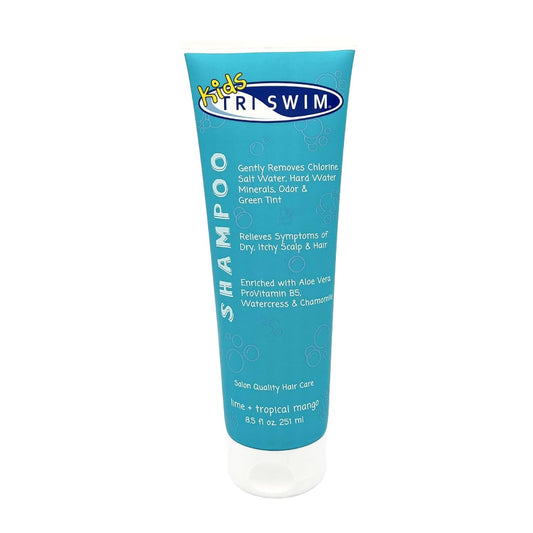TRISWIM Kids Chlorine Removal Shampoo - Hydrating Formula with Aloe Vera & Vitamins | 8.5oz | Lime & Mango Scent