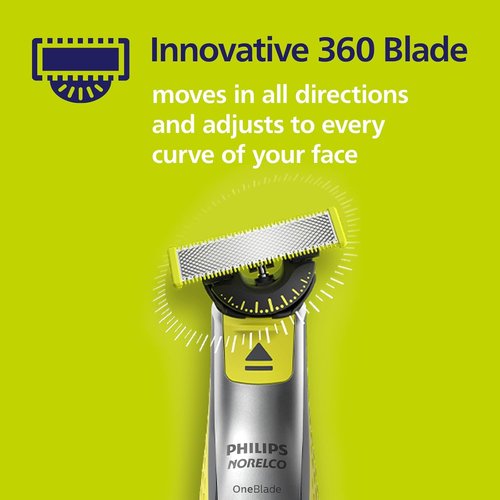 Philips Norelco OneBlade Replacement Blades - Durable Stainless Steel, Trim & Shave, 3 Pack | QP430/80