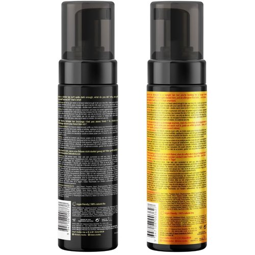 b.tan Self Tan Kit - Dark & Ultra Long Lasting Tanning Mousse Duo with Applicator Mitt, 6.7 Fl Oz